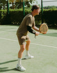 Oncourt Airy Logo T-Shirt - Walnut