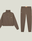 Offcourt Half Zip Sweatsuit - Walnut