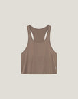 Flame Light Weight Oversized Tank Top - Walnut
