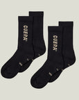 2-pack Cuera Padel Socks - Black/Sand