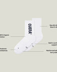 2-pack Cuera Padel Socks - White/Navy