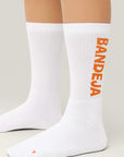 2-pack Bandeja Padel Socks - White/Orange