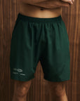 Mens Active Globe Shorts - Court Green