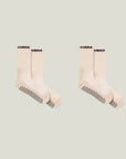 Cuera 2-Pack Grip Socks in Sand, flat lay front view
