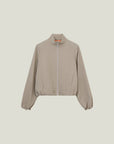 Cuera Active Cuera Short Jacket in Taupe, flat lay front view