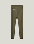 Cuera Active Cuera Tights Hidden Front Seem in Army, flat lay front view