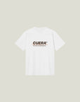 Cuera Active Light Weight T-Shirt in White, flat lay back view