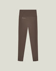 Cuera Active Logo Tights Long in Dark Brown, flat lay front view