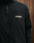 Model wearing Cuera Active Tracksuit Black 2.0 Bundle, close-up detail on model
