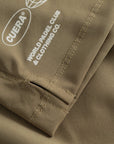 Cuera Mens Active Globe Shorts in Walnut, logo print detail