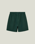 Cuera Mens Active Globe Shorts in Court Green, flat lay back view