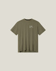 Cuera Oncourt Airy Logo T-Shirt in Army, flat lay front view