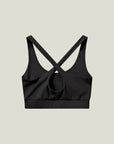 Cuera Oncourt Soft Bra Top in Black, flat lay back view