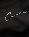 Cuera Oncourt Soft Bra Top in Black, logo print detail