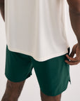 Cuera Oncourt Shorts & T-shirt in Court Green & Off White, logo print detail