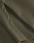 Cuera Oncourt Slit Top Light Weight in Army, neck label and care tag detail