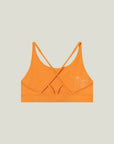 Cuera Oncourt Soft Bra Top in Orange, flat lay back view