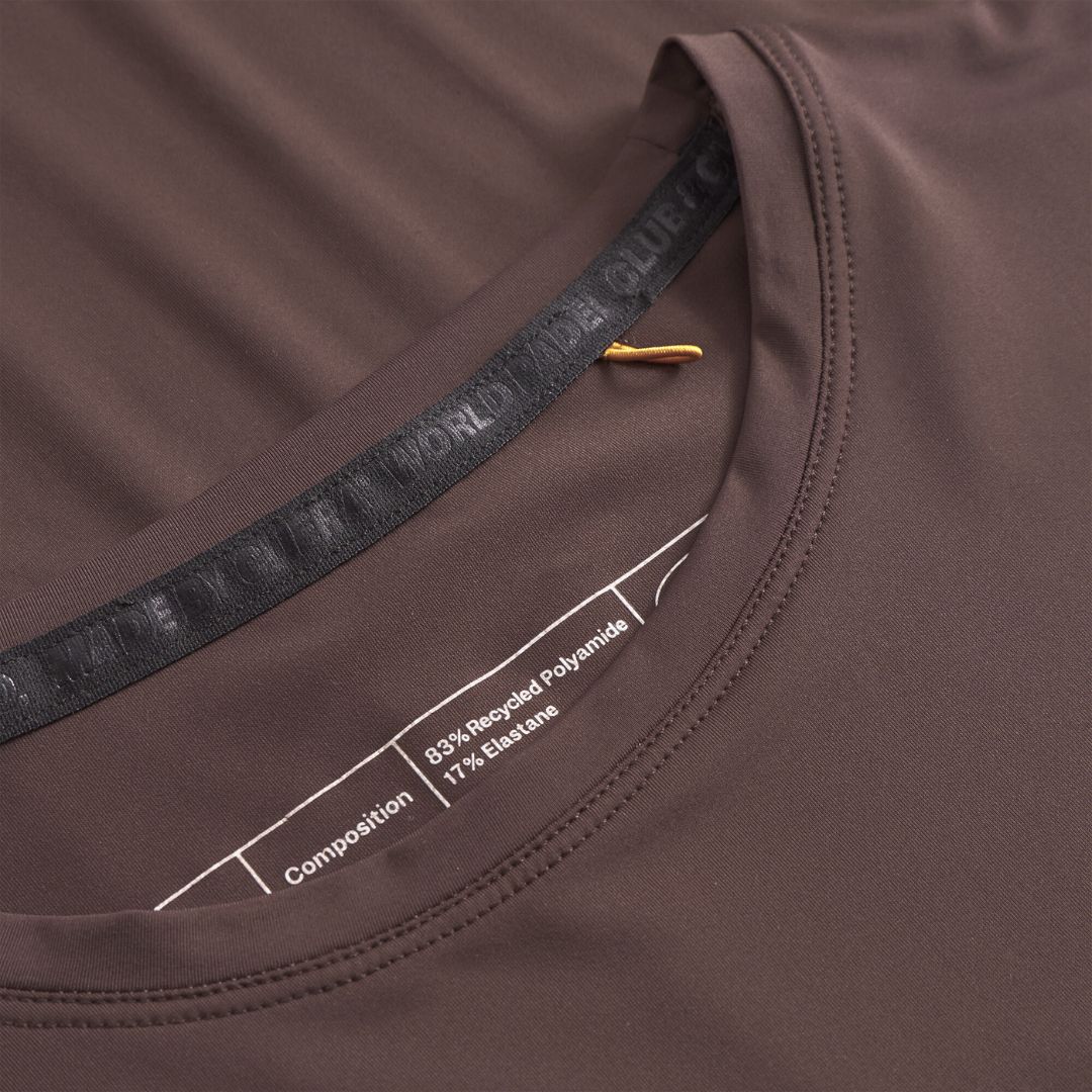 Oncourt Airy Logo T-Shirt - Dark Brown