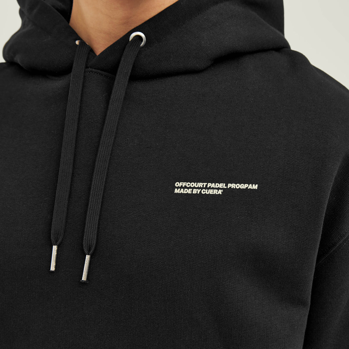 Relaxed Heavy Offcourt Hoodie - Black