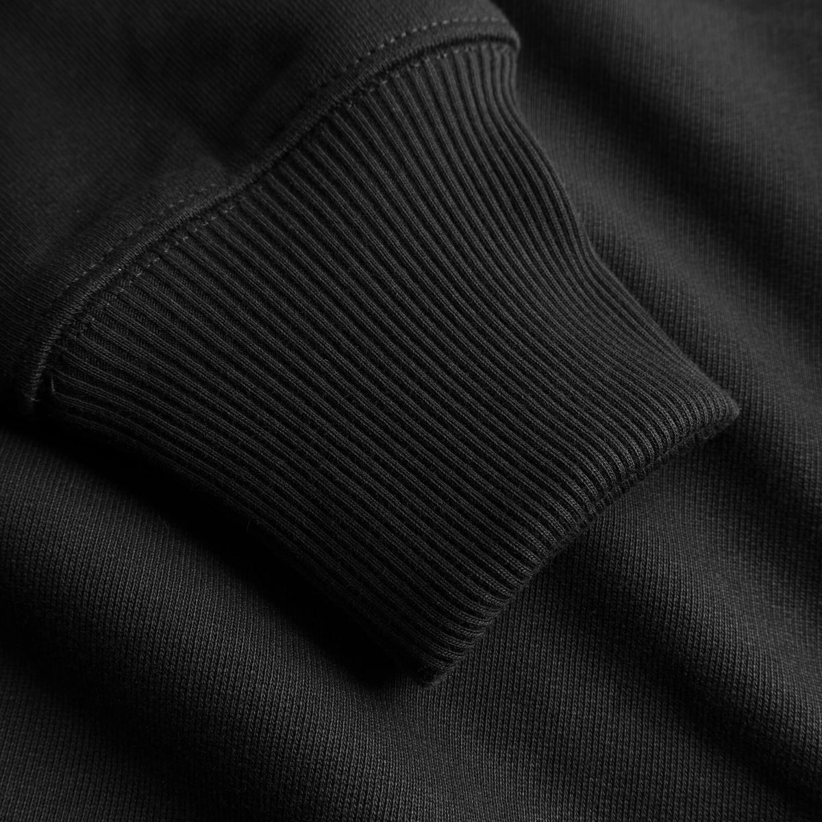 Relaxed Heavy Offcourt Hoodie - Black