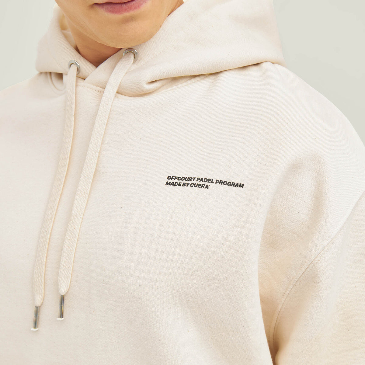 Relaxed Heavy Offcourt Hoodie - Off White