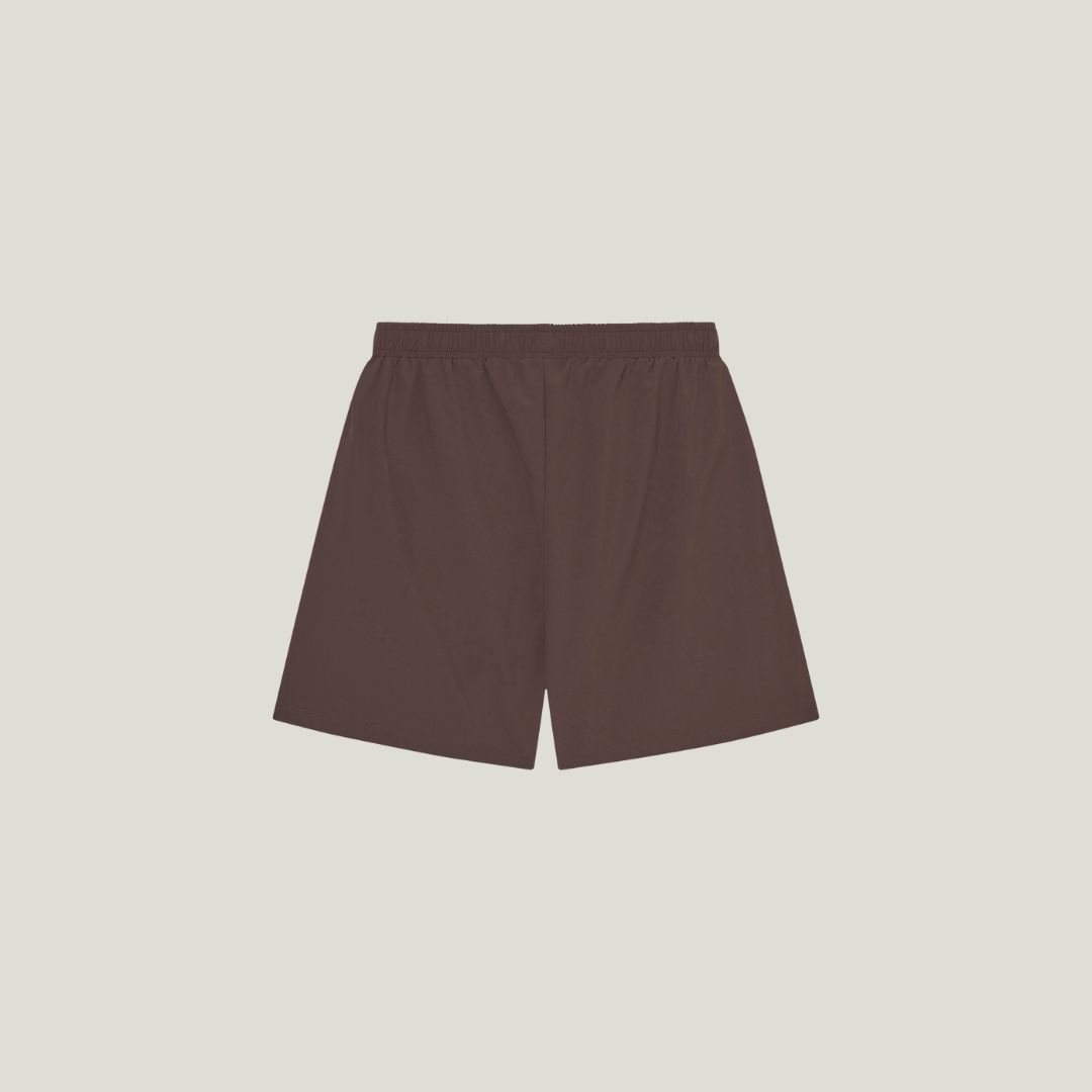 Mens Active Globe Shorts - Dark Brown