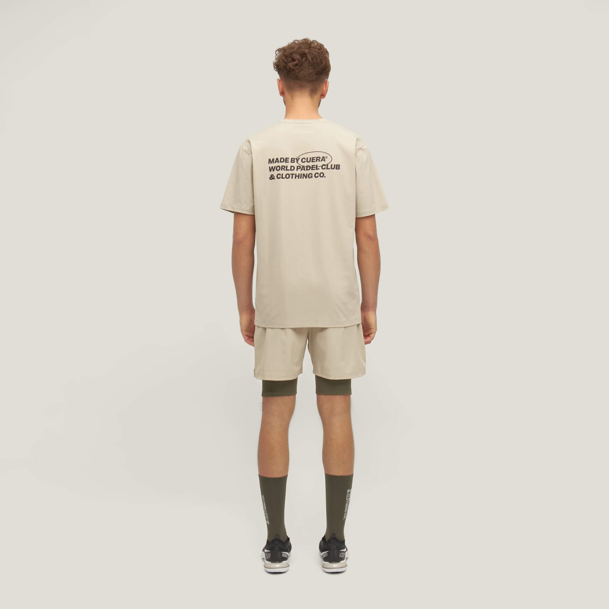 Mens Active Globe Shorts - Sand
