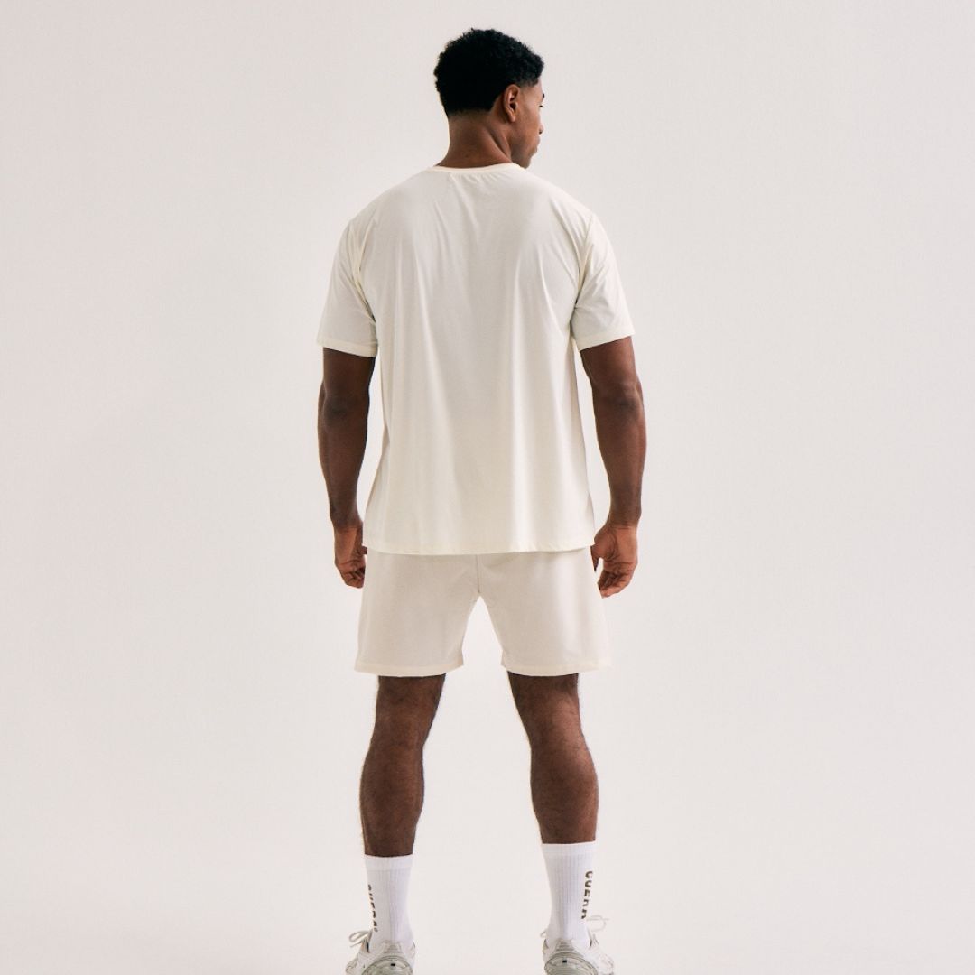 Mens Active Globe Shorts - Off White