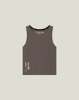 Oncourt Cropped Tank Top - Dark Brown