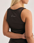 Oncourt Slim Tank Top & Skirt 2-in-1 - Dark Brown Bundle