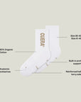 2-pack Cuera Padel Socks - White/Walnut