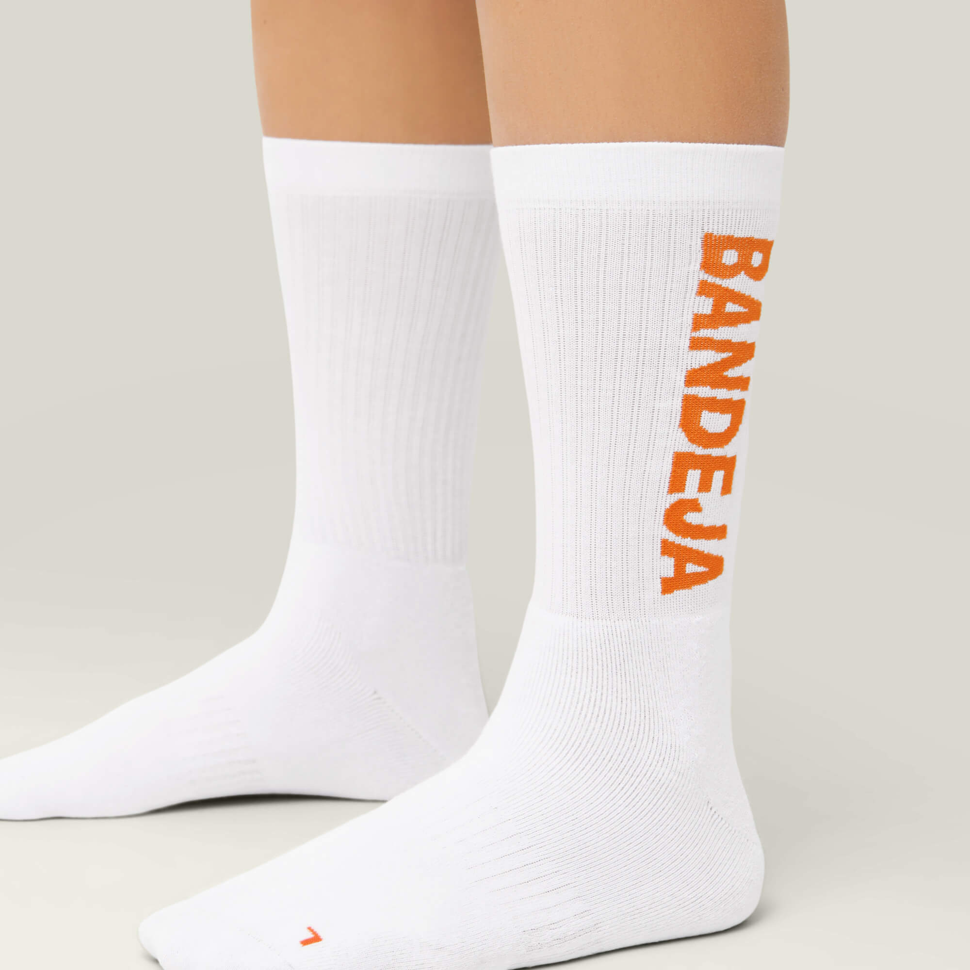 2-pack Bandeja Padel Socks - White/Orange