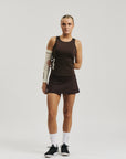 Oncourt Slim Tank Top - Dark Brown