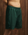 Mens Active Globe Shorts - Court Green