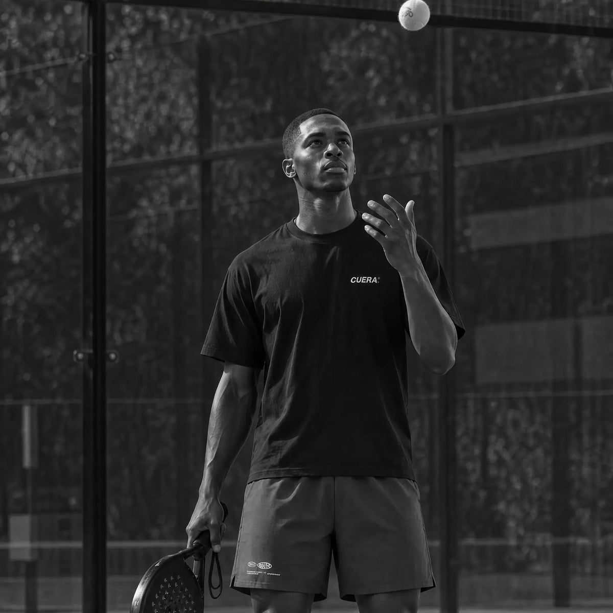 Man playing padel in Cuera - Shop men's padel clothing