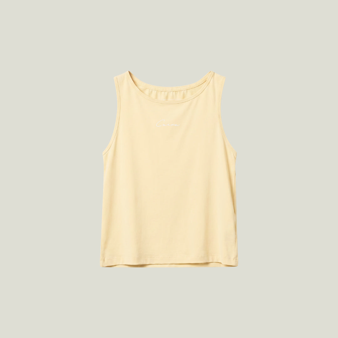 Oncourt Regular Tank Top - Pale Yellow
