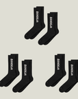 Bandeja Socks Black - 6 pack