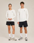 Offcourt Logo Long Sleeve - Off White w. Black