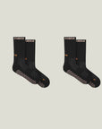 Cuera 2-Pack Grip Sock in Black, flat lay front view