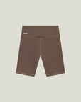 Cuera Active Biker Tights Hidden Seem in Walnut, flat lay back view