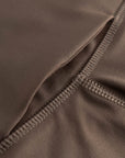 Cuera Active Biker Tights Hidden Seem in Walnut, seam and stitching detail