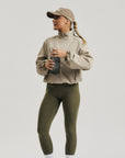 Cuera Active Cuera Short Jacket in Taupe, flat lay back view