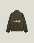 Cuera Active Cuera Track Jacket in Army, flat lay back view
