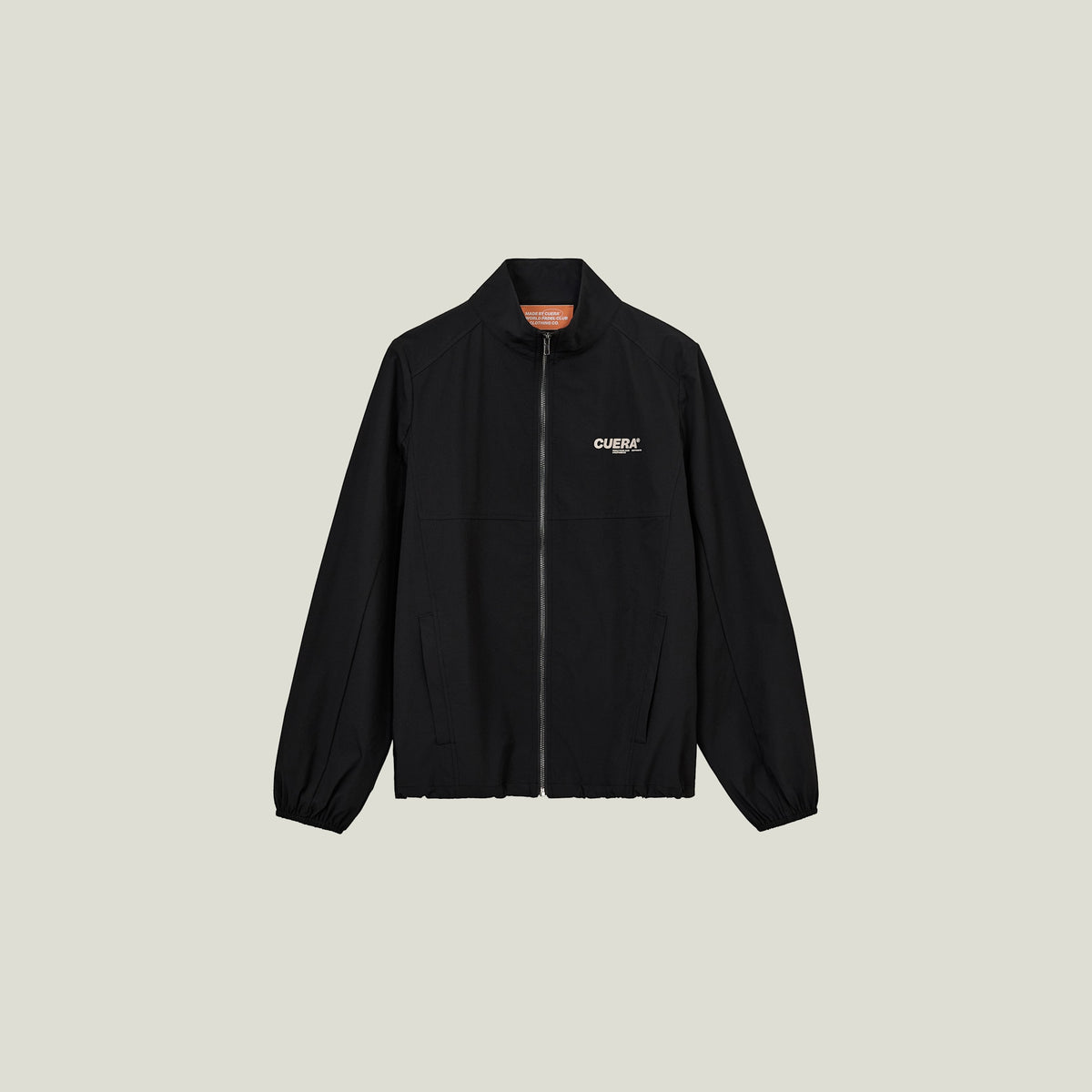Cuera Active Cuera Track Jacket in Black, flat lay front view