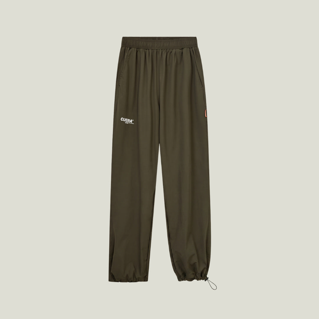 Cuera Active Cuera Track Pants in Army, flat lay front view