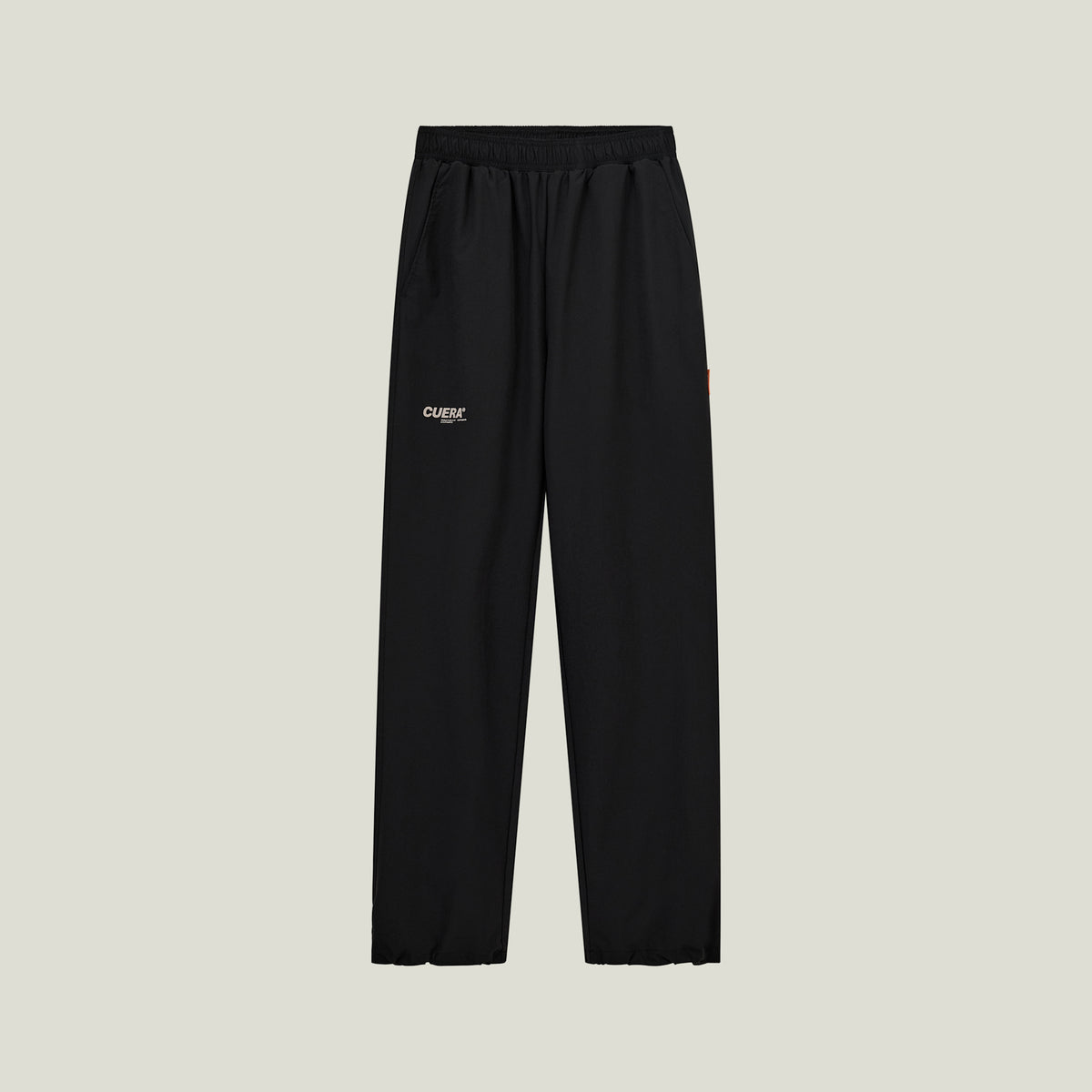 Cuera Active Cuera Track Pants in Black, flat lay front view