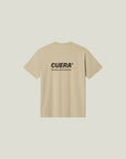 Cuera Active Light Weight T-Shirt in Sand, flat lay back view