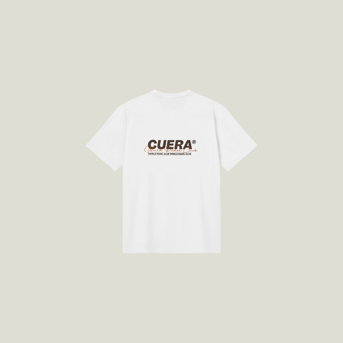 Cuera Active light weight T-Shirt T in White w., flat lay back view