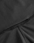 Cuera Active Logo Tights Long in Black, seam and stitching detail