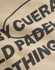 Made By Cuera logo print detail on the Active Made Bra in Grey